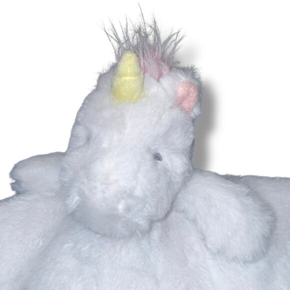 Cloud Island 14" Unicorn Lovey Security Blanket Plush Baby Satin Pink Soother - Picture 4 of 13